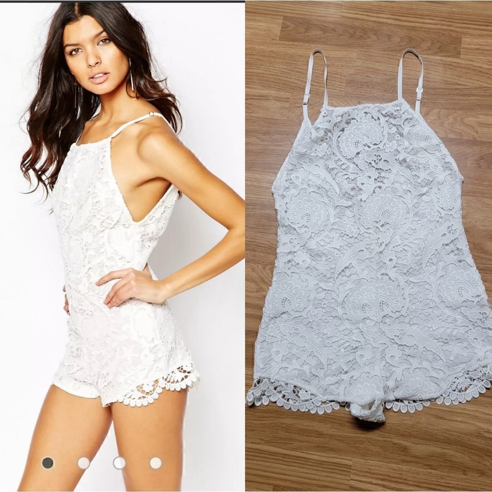 Stone Cold Fox Ryder White Lace Romper M/L